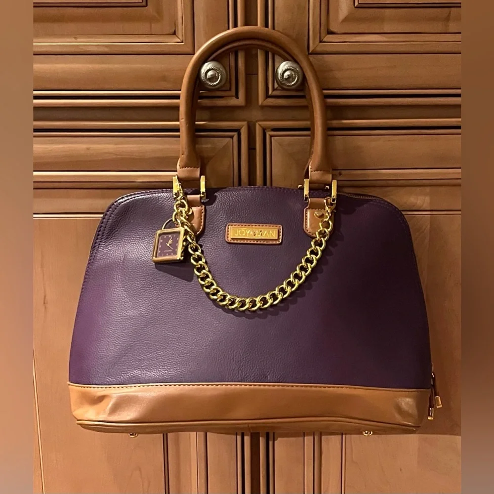 NWOT Joy & Iman Split Leather Timeless Handbag
